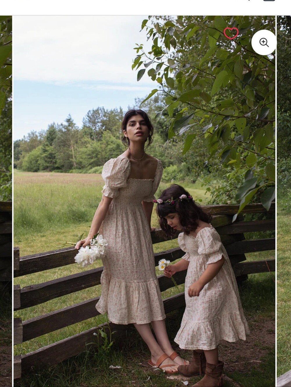 Nothing Fits But Sakura Peach Floral Muslin Cotton Dress - Picture 3 of 4